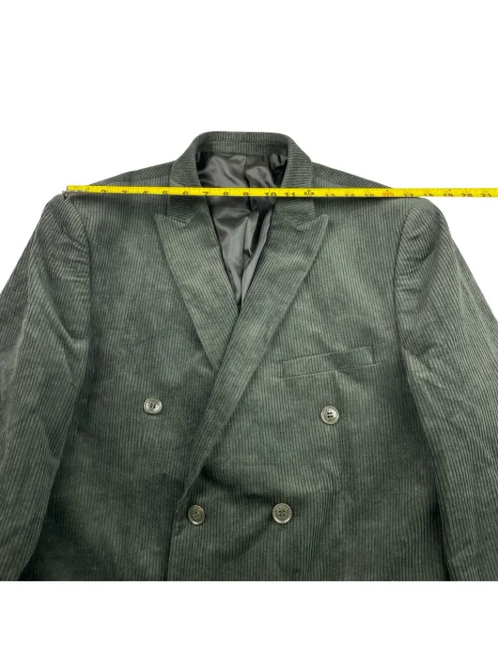 Alain Dupetit Men's Corduroy Double Breasted Suit Green • 44R US | 38x28